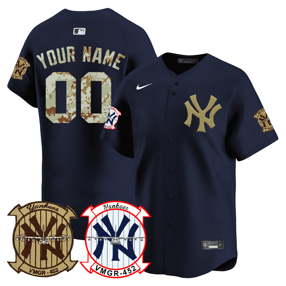 Yankees x USMC 2024 Vapor Premier Limited Custom Jersey VTTLJS - All Stitched