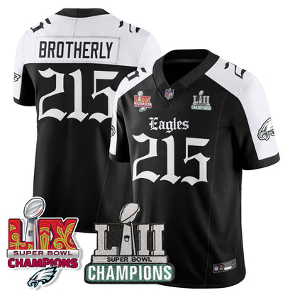 PHI 'Gothic Philly' LII-LIX Super Bowl Champions Vapor Limited Jersey - All Stitched
