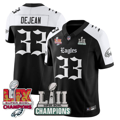PHI 'Gothic Philly' LII-LIX Super Bowl Champions Vapor Limited Jersey - All Stitched