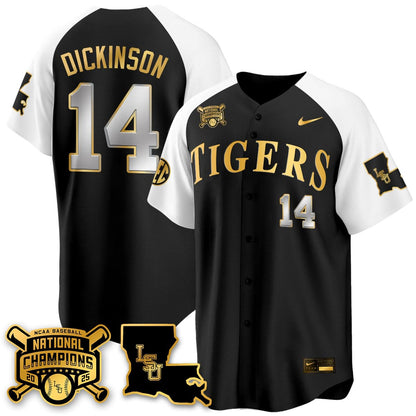 LSU Tigers 2025 College World Series Champions Limited Jersey - All Stitched