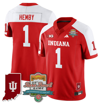 Indiana Hoosiers Vapor Limited Football Jersey - Rose Bowl 112th - All Stitched