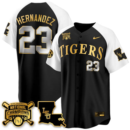 LSU Tigers 2025 College World Series Champions Limited Jersey - All Stitched