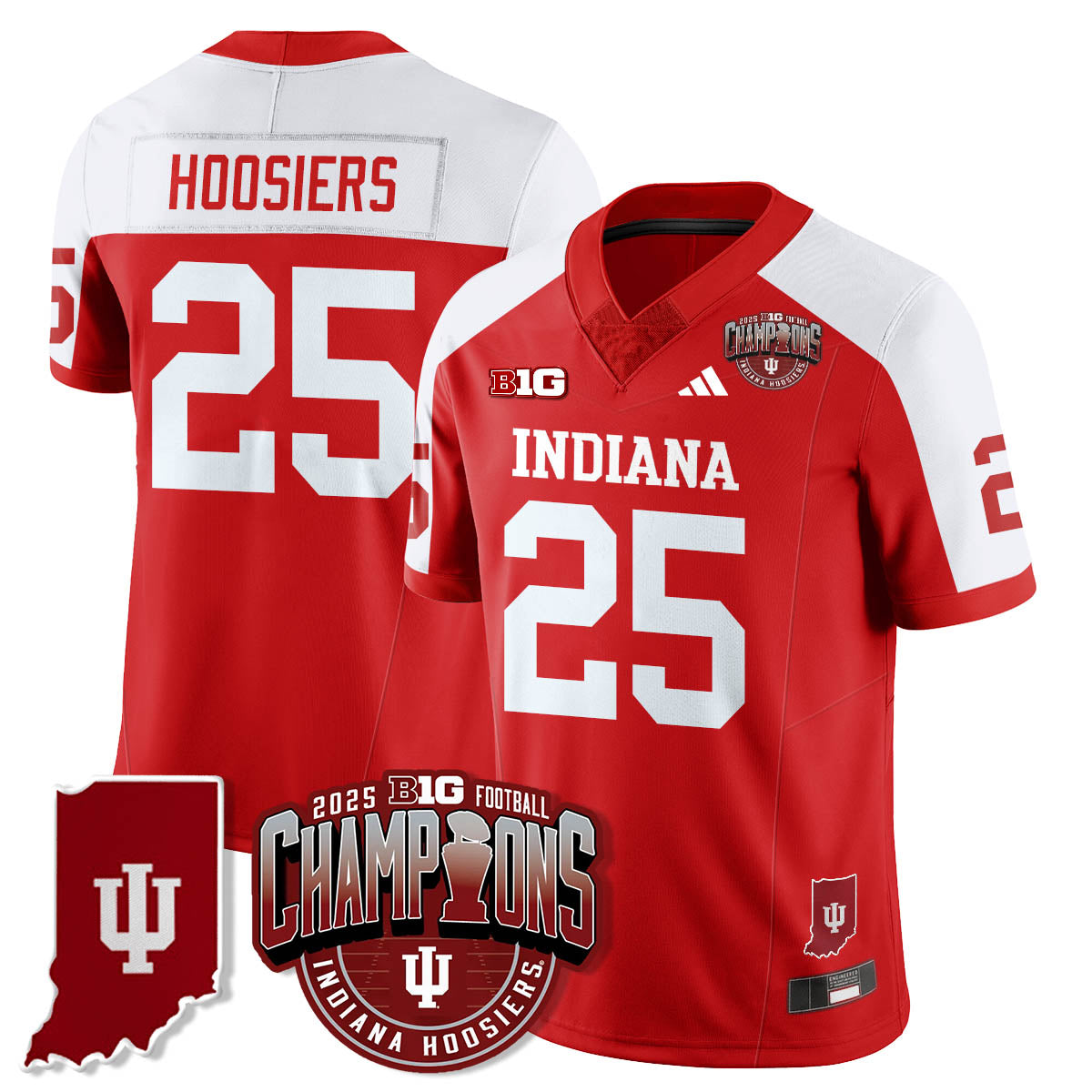 Indiana Hoosiers Vapor Limited Football Jersey - Big 10 Champions - All Stitched
