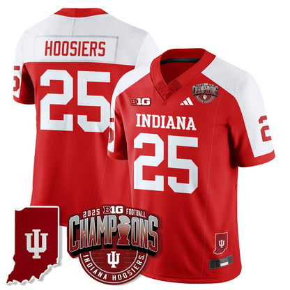 Indiana Hoosiers Vapor Limited Football Jersey - Big 10 Champions - All Stitched
