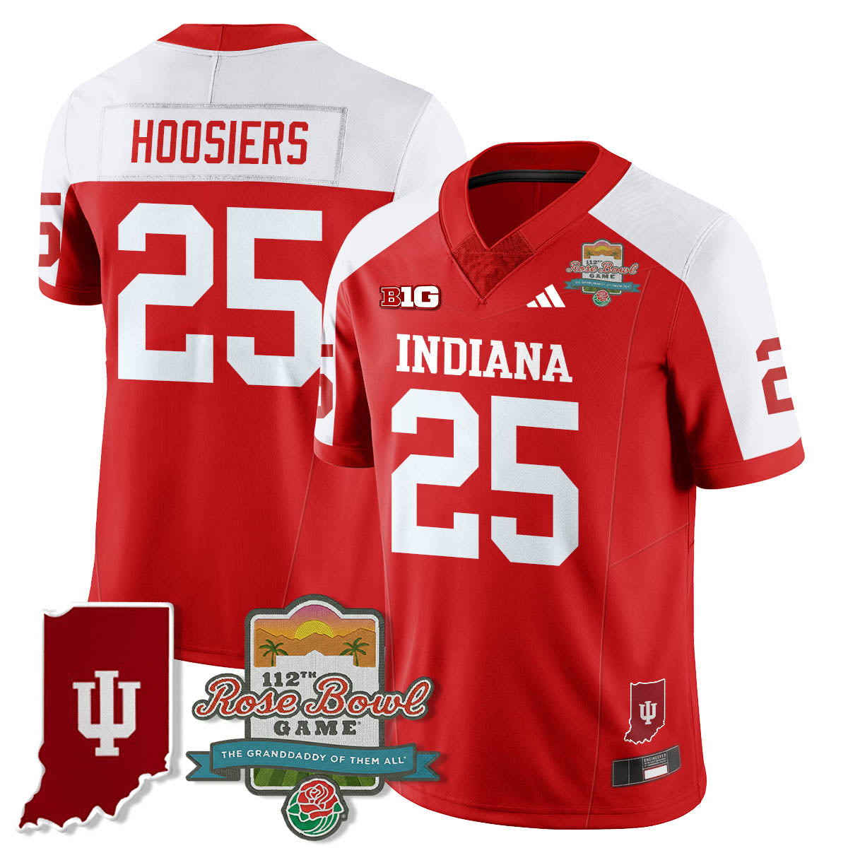 Indiana Hoosiers Vapor Limited Football Jersey - Rose Bowl 112th - All Stitched
