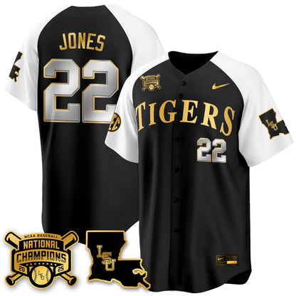 LSU Tigers 2025 College World Series Champions Limited Jersey - All Stitched