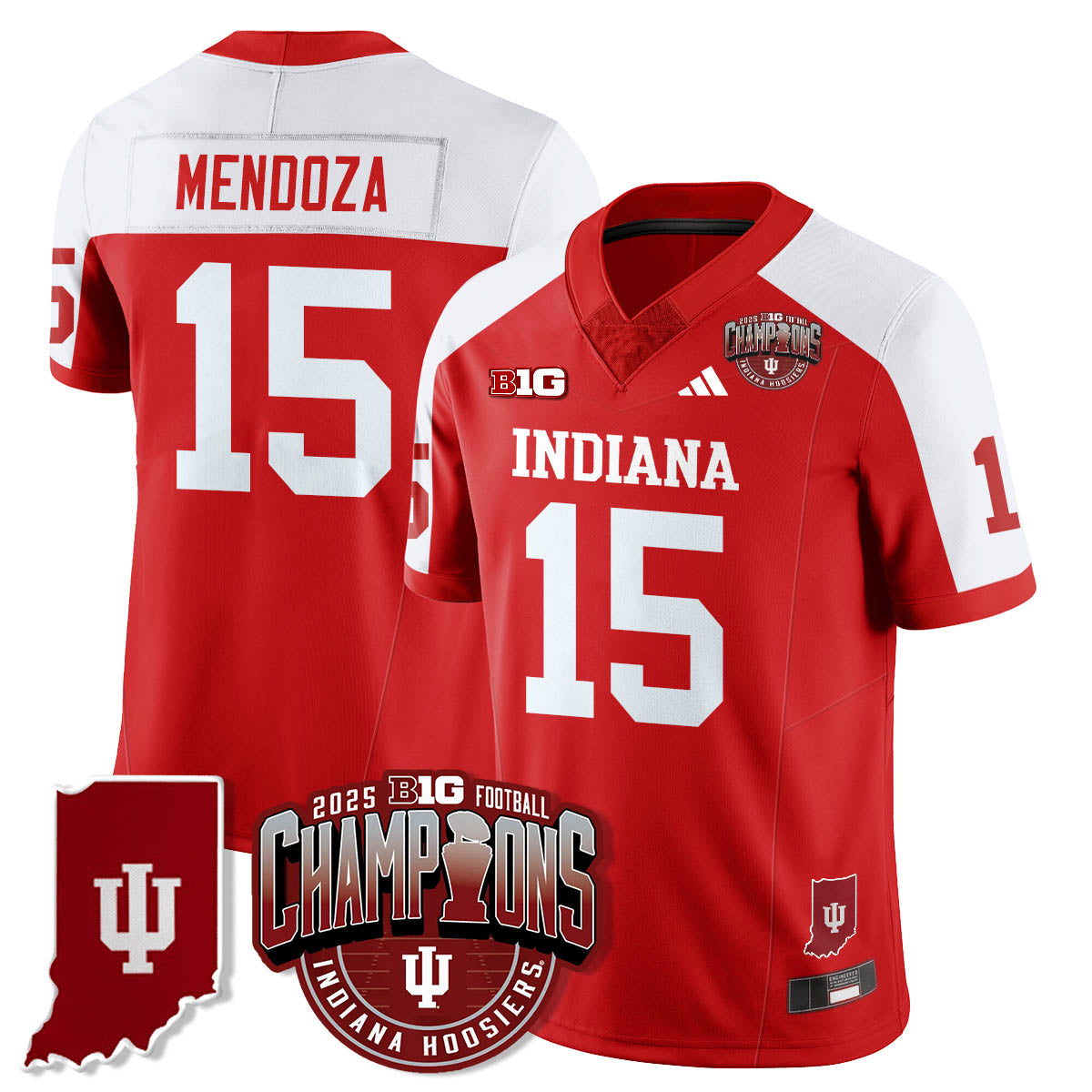Indiana Hoosiers Vapor Limited Football Jersey - Big 10 Champions - All Stitched