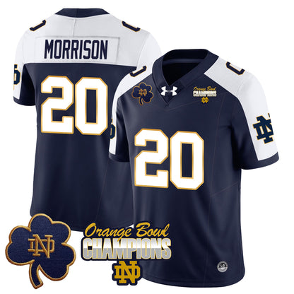 Notre Dame Fighting Irish 2025 Orange Bowl Champions Jersey  - All Stitched