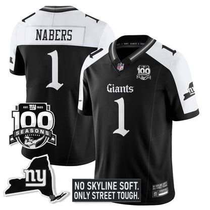 NYG 100th Seasons 'Gothic Gotham Edition' Vapor Limited Jersey - All Stitched