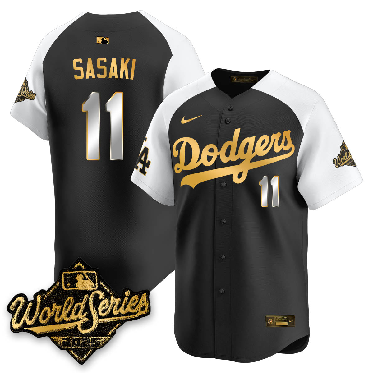 LAD 2025 World Series Gold Jersey - All Stitched