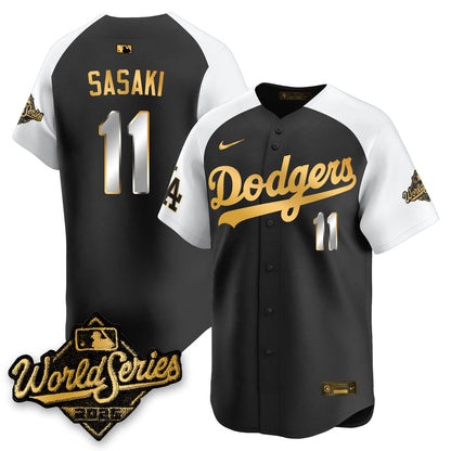 LAD 2025 World Series Gold Jersey - All Stitched