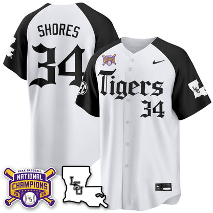 LSU Tigers 2025 World Series Champions 'Gothic Geaux Edition' Jersey - All Stitched
