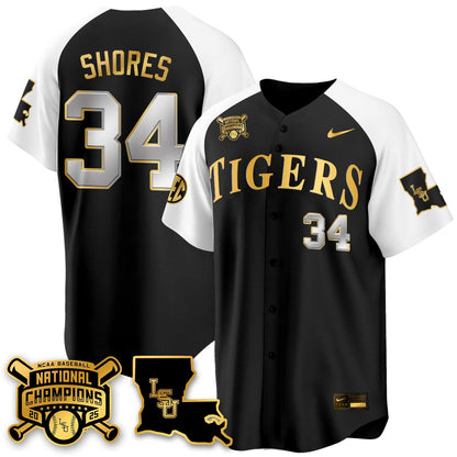 LSU Tigers 2025 College World Series Champions Limited Jersey - All Stitched