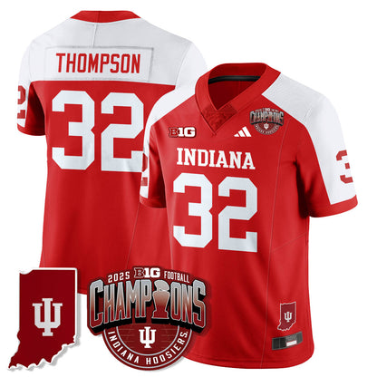 Indiana Hoosiers Vapor Limited Football Jersey - Big 10 Champions - All Stitched