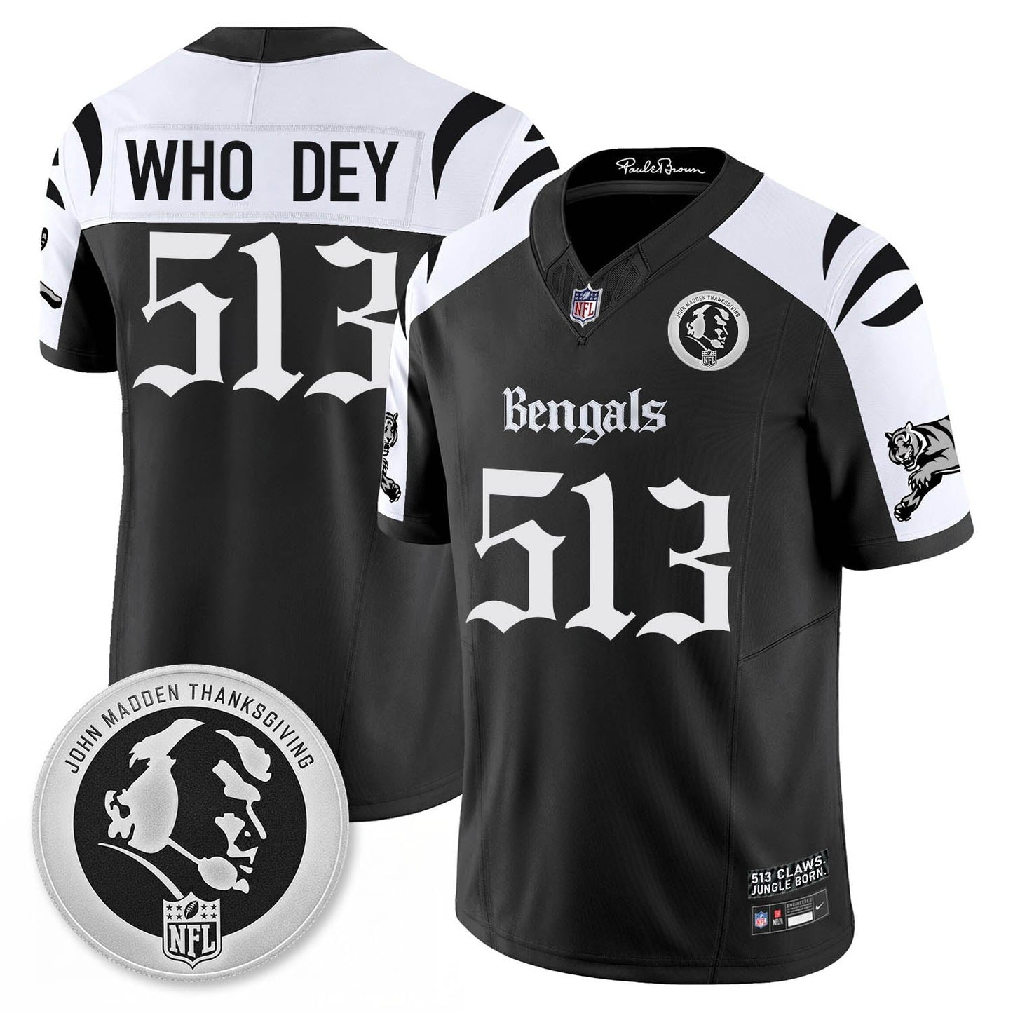 CIN Gothic Vapor Limited Jersey - John Madden Patch - All Stitched