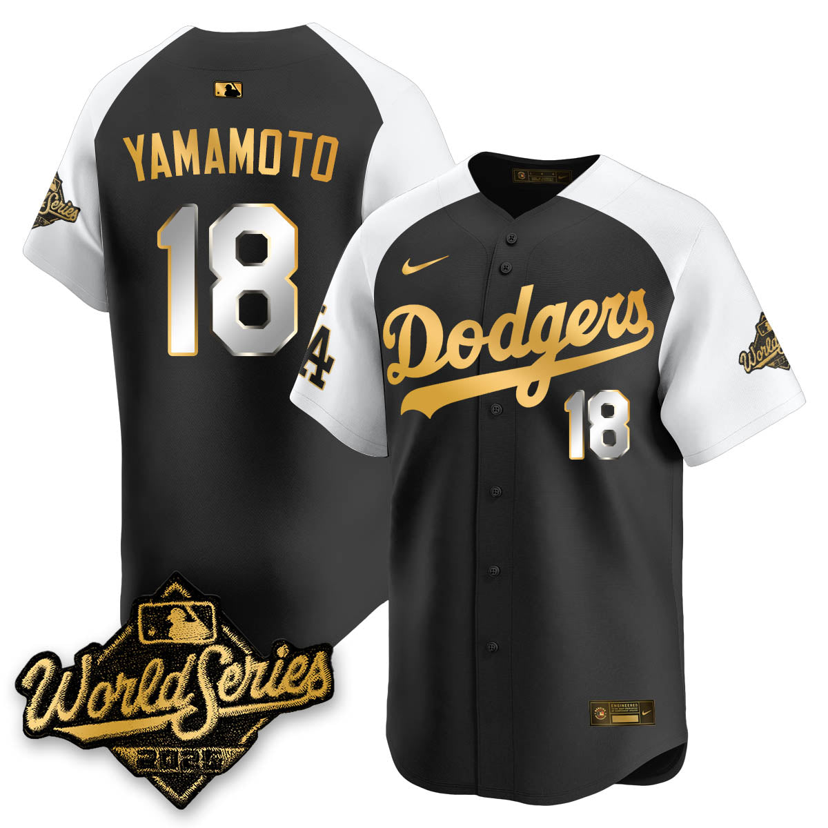LAD 2025 World Series Gold Jersey - All Stitched