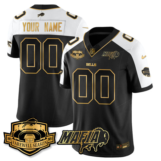 BUF 2025 Bills Mafia Patch Gold Vapor Limited Custom Jersey - All Stitched