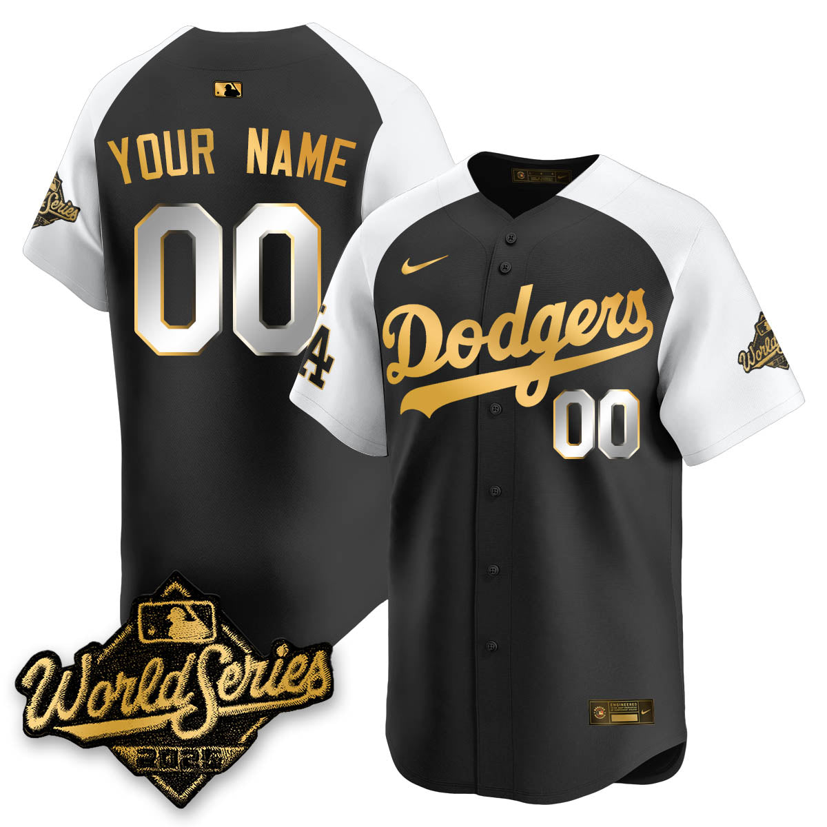LAD 2025 World Series Gold Jersey - All Stitched