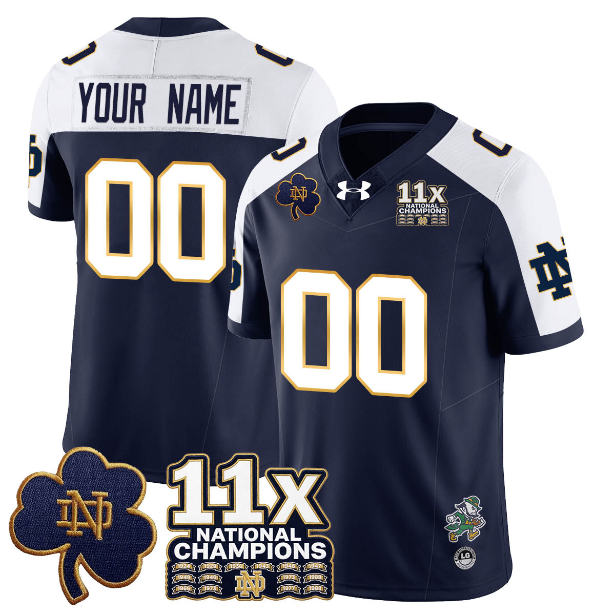ND 11x-Time National Champions Vapor Limited Jersey