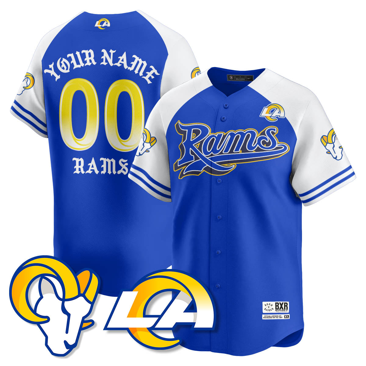 LAR Born x Raised Baseball Jersey - All Stitched