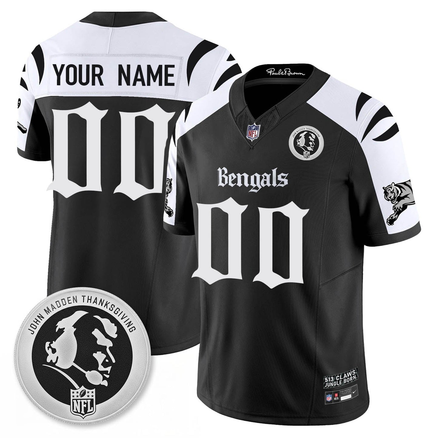 CIN Gothic Vapor Limited Jersey - John Madden Patch - All Stitched