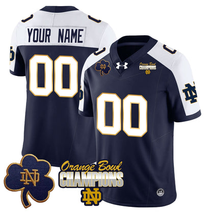 Custom Notre Dame Fighting Irish 2025 Orange Bowl Champions Jersey - All Stitched
