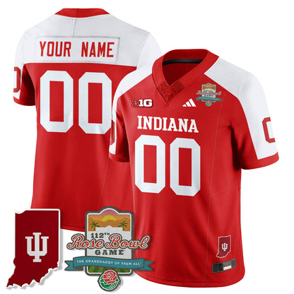 Indiana Hoosiers Vapor Limited Football Custom Jersey - Rose Bowl 112th - All Stitched