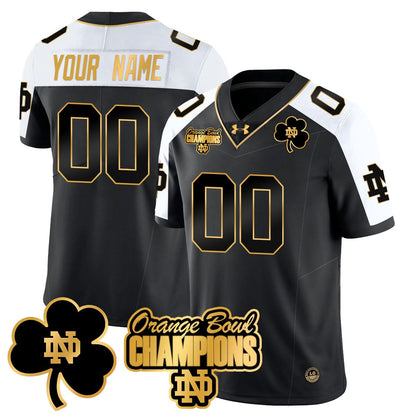 Custom Notre Dame Fighting Irish 2025 Orange Bowl Champions Jersey - All Stitched
