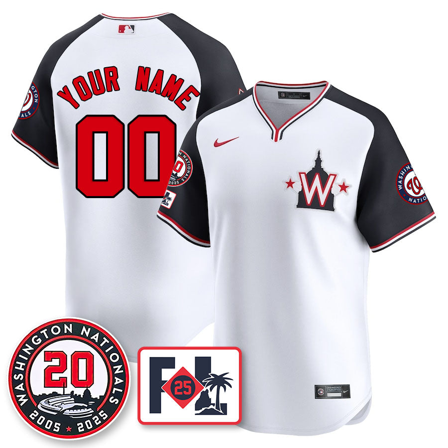 Washington Nationals Celebrate 20 Years Limited Custom Jersey - All Stitched