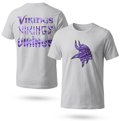 Minnesota Vikings Fangear Silver Edition Two Sides T-Shirt - Printed