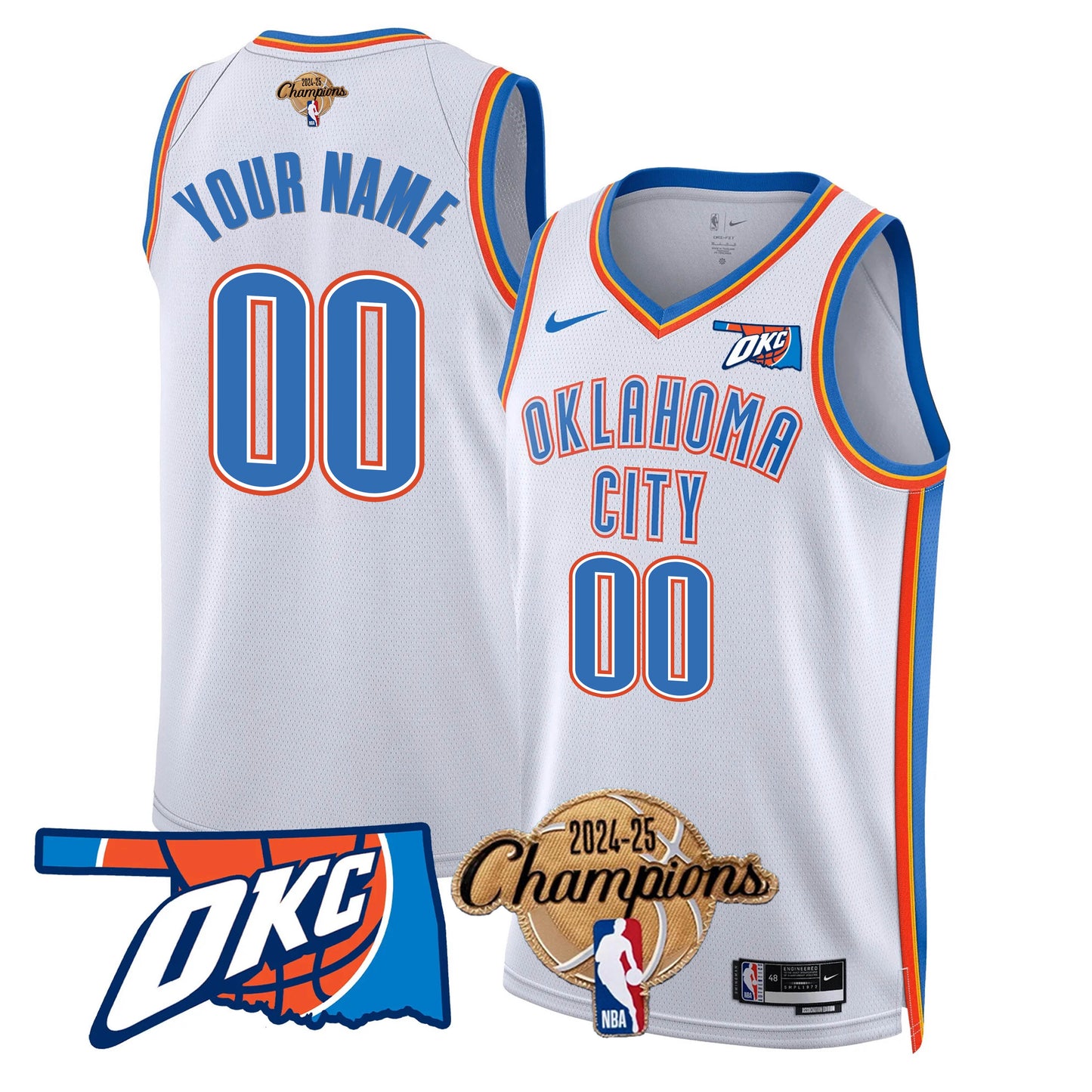 OKC 2024-25 Champions Jersey - All Stitched