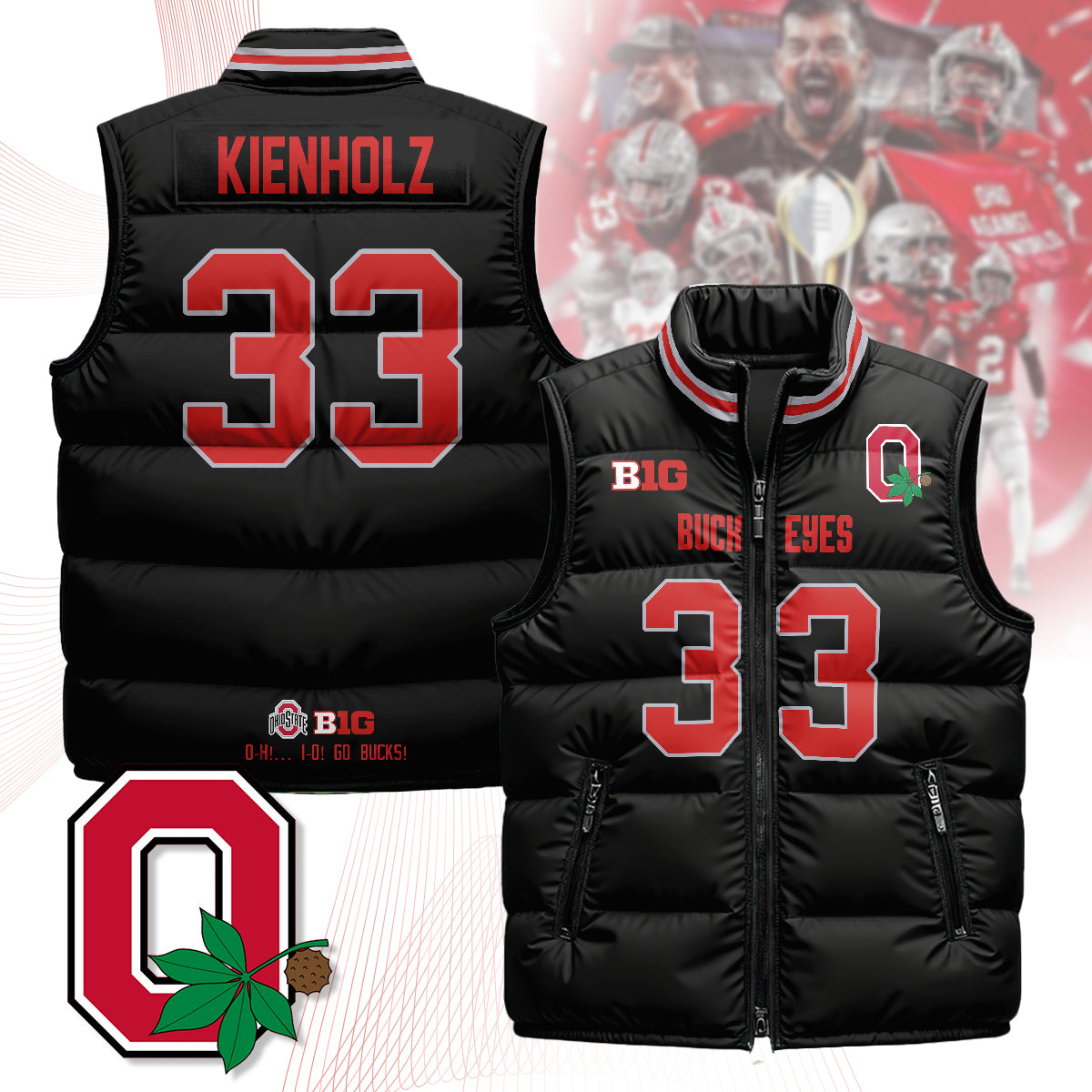 Ohio State Buckeyes Unisex Puffer Vest