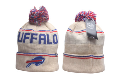 BUF Cuffed Knit Hat with Pom - Embroidered Patch