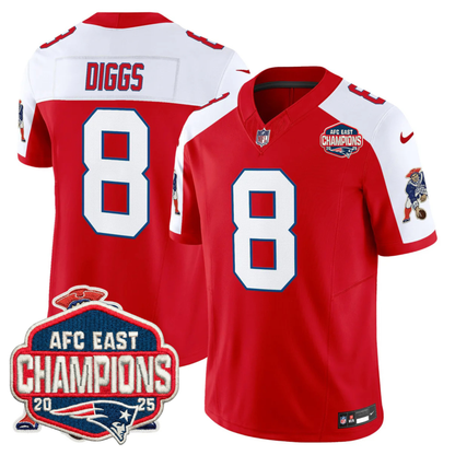 NE AFC East Champions Throwback Vapor Limited Jersey V2 - All Stitched