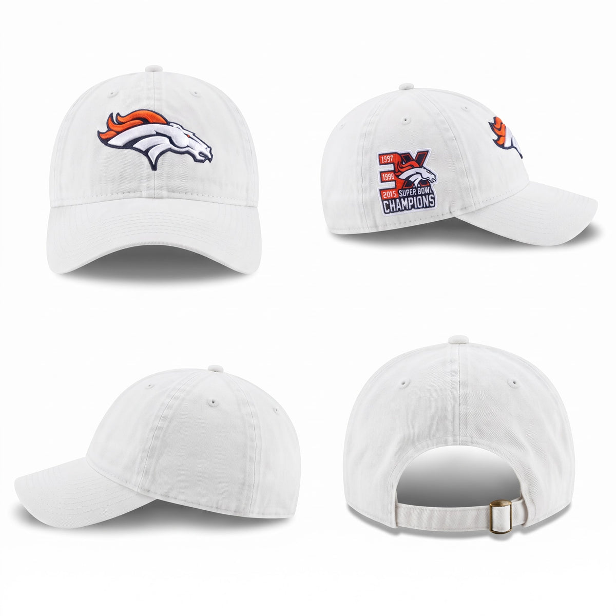 DEN 3x Super Bowl Champions Wash Hat - Embroidered V3
