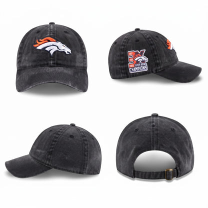 DEN 3x Super Bowl Champions Wash Hat - Embroidered V3