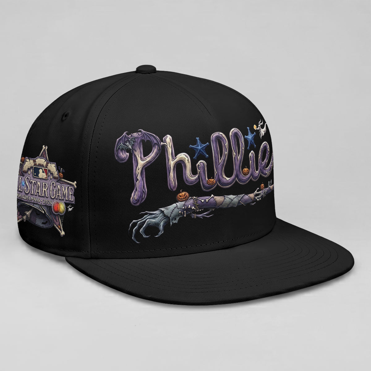 Philadelphia Phillies Nightmare Snapback Personalized Cap - Printed