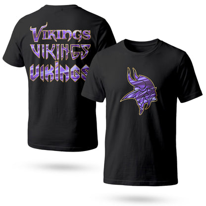 Minnesota Vikings Fangear Gold Edition Two Sides T-Shirt - Printed