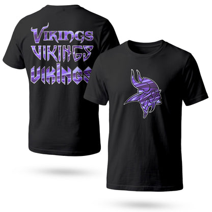 Minnesota Vikings Fangear Silver Edition Two Sides T-Shirt - Printed