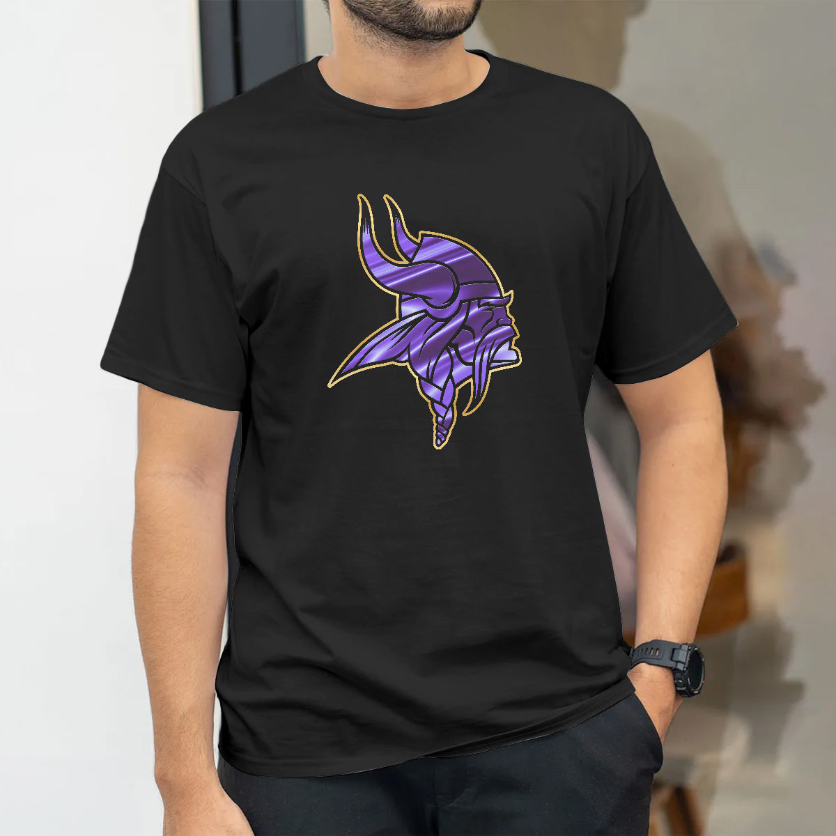 Minnesota Vikings Fangear Gold Edition Two Sides T-Shirt - Printed