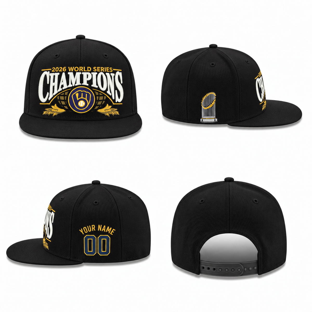 MIL 2026 World Series Champions Personalized Snapback Cap - Printed V5