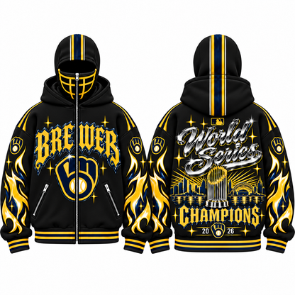 MIL 2026 World Series Champions Mask Zip Up Hoodie - Printed V3