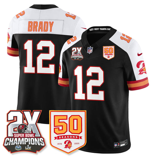 TB 2-Time Champions Patch Throwback Vapor Limited Jersey - All Stitched