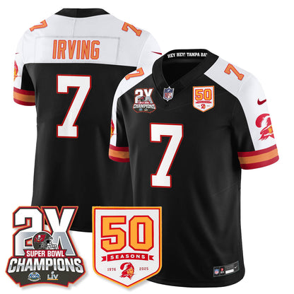 TB 2-Time Champions Patch Throwback Vapor Limited Jersey - All Stitched