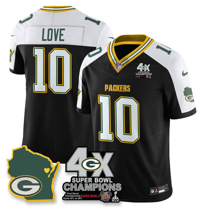 GB 4-Time Champions Patch Vapor Limited Jersey - All Stitched