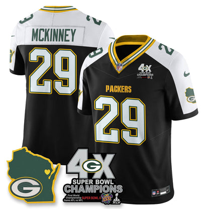 GB 4-Time Champions Patch Vapor Limited Jersey - All Stitched