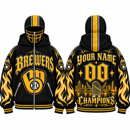MIL 2026 World Series Champions Custom Mask Zip Up Hoodie - Printed V6