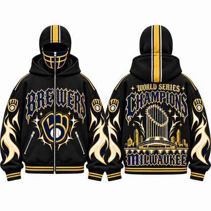 MIL 2026 World Series Champions Mask Zip Up Hoodie - Printed