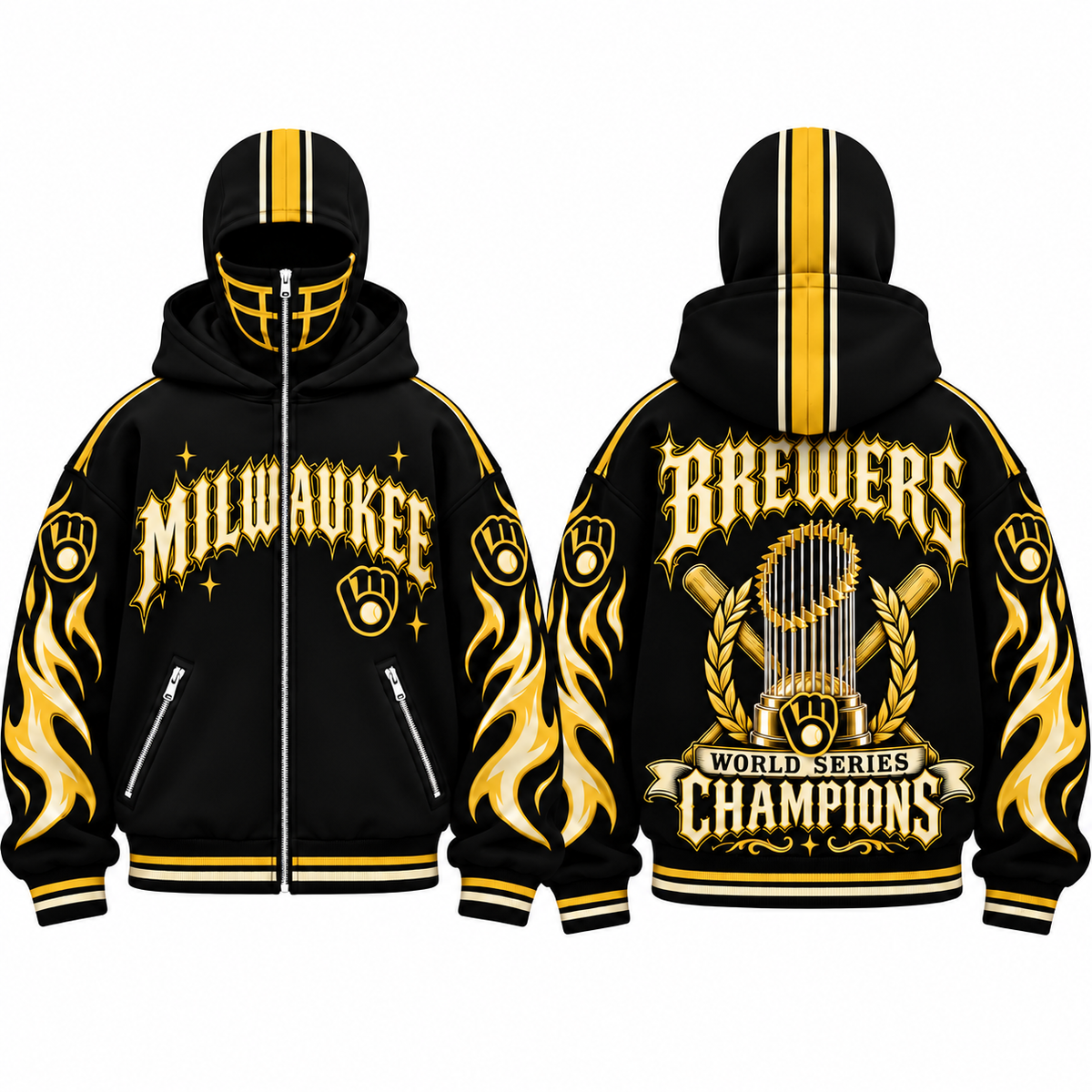 MIL 2026 World Series Champions Mask Zip Up Hoodie - Printed V2