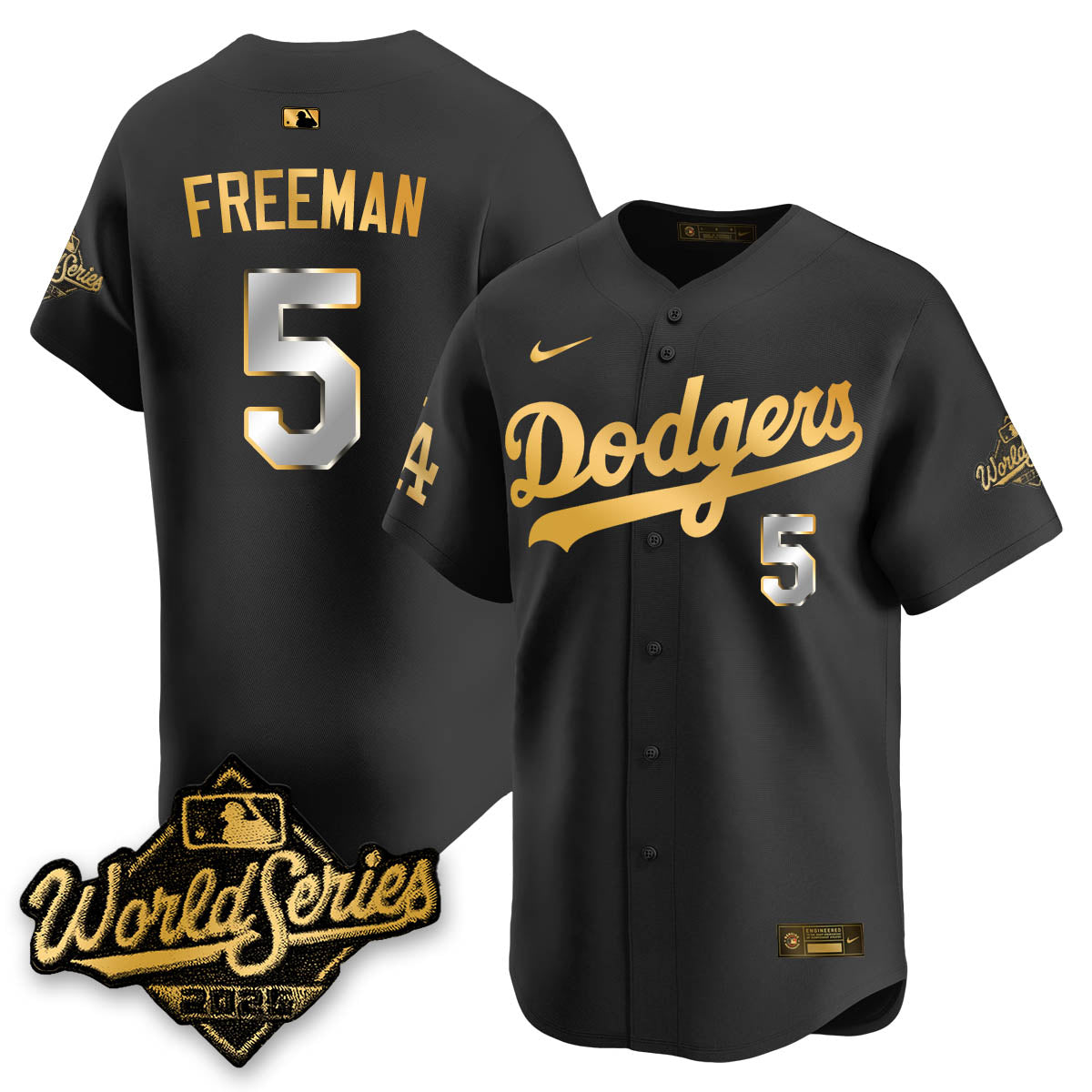 LAD 2025 World Series Gold Jersey - All Stitched